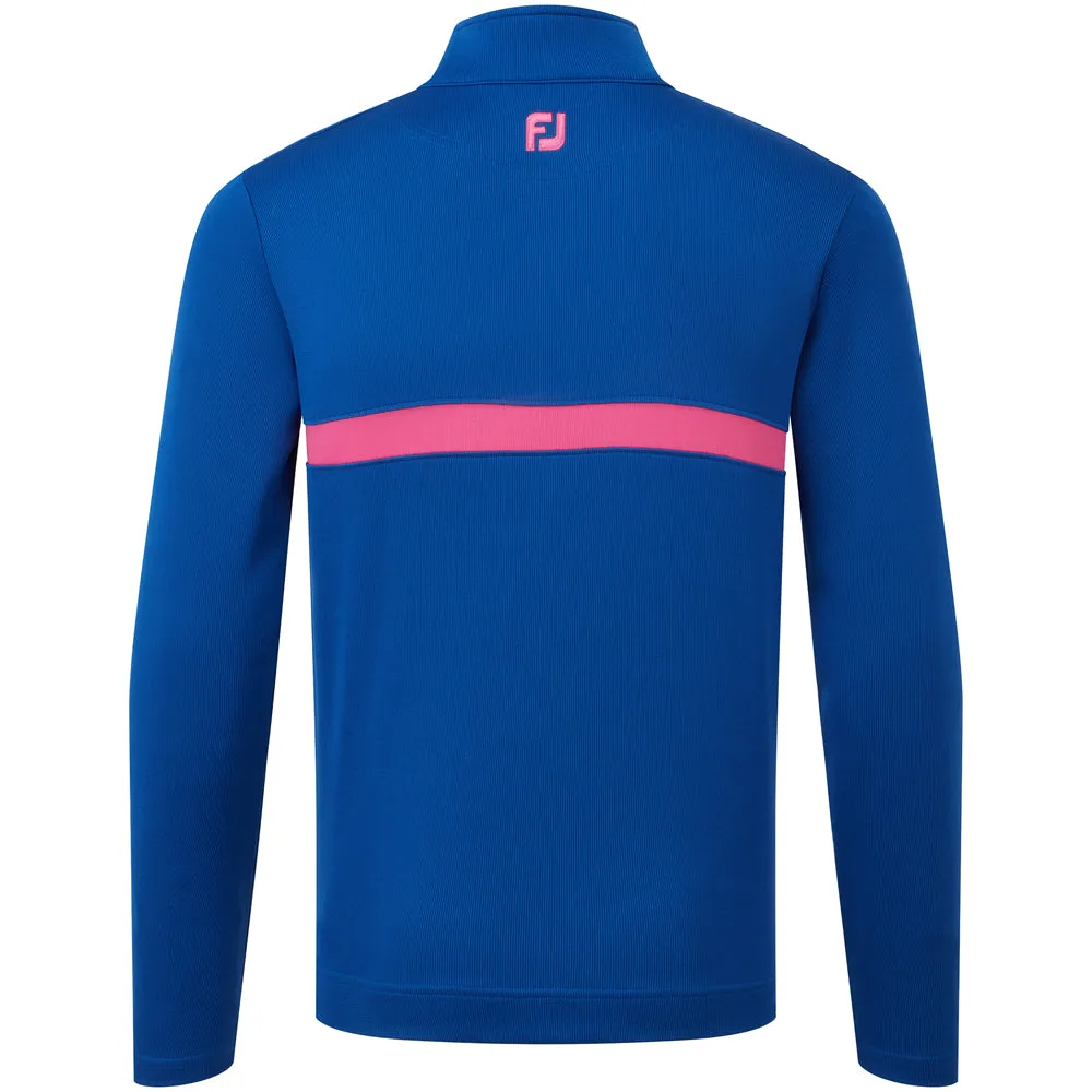 Footjoy Inset Stripe Chillout Pullover - Deep Blue/Berry Special Offer