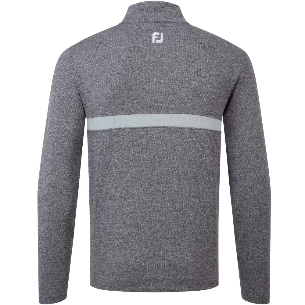 Easter Sale Made to Turn Heads Footjoy Inset Stripe Chillout Pullover - Heather Gravel/Heather Cliff Grey