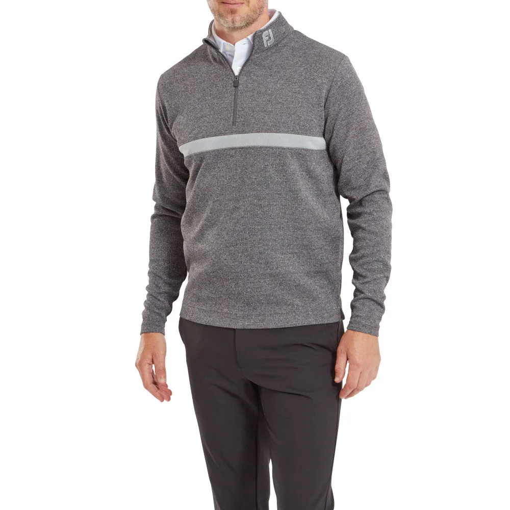 Walk Loud Biggest Sale of the Year Footjoy Inset Stripe Chillout Pullover - Heather Gravel/Heather Cliff Grey