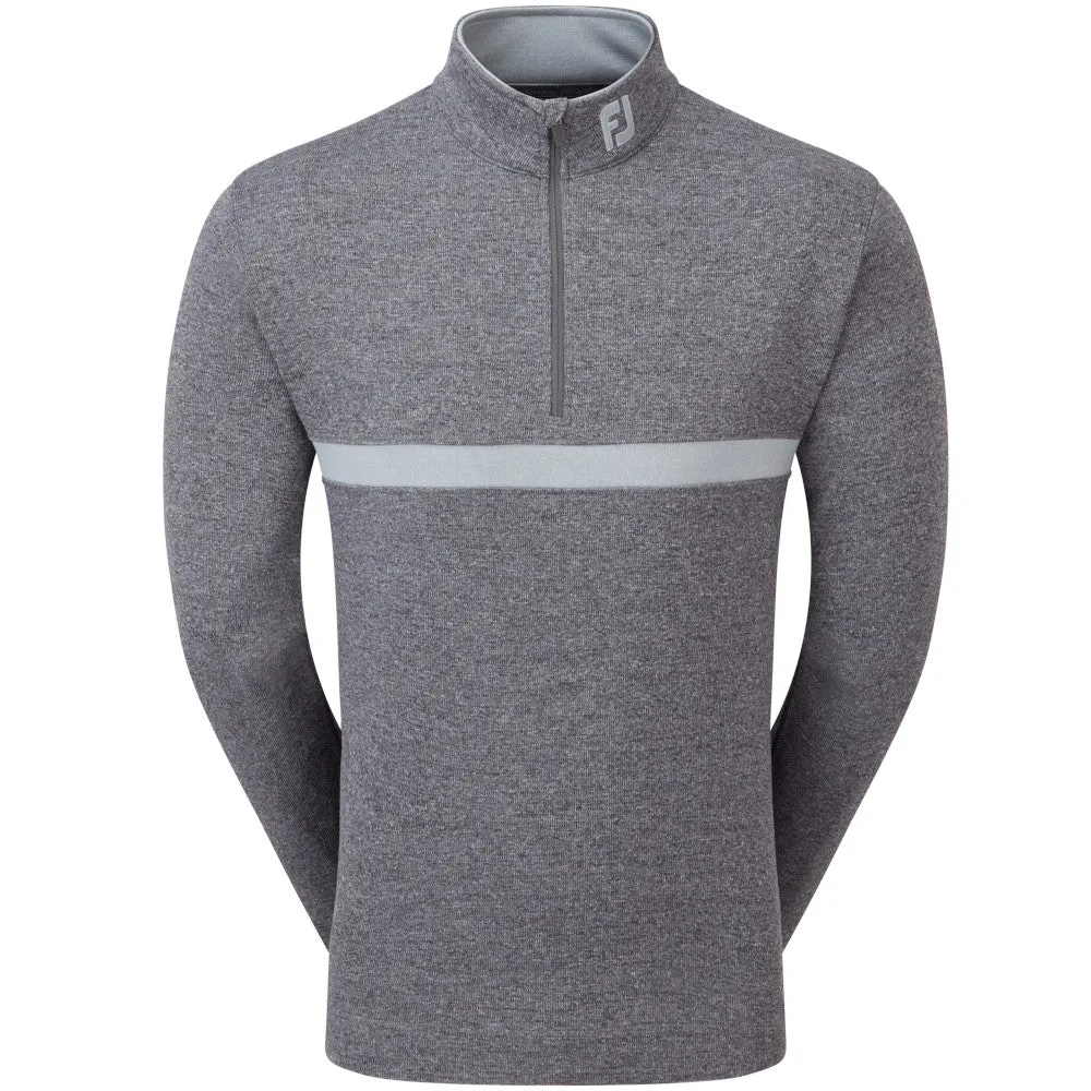 Footjoy Inset Stripe Chillout Pullover - Heather Gravel/Heather Cliff Grey Cyber Monday Sale Born to Stand Out