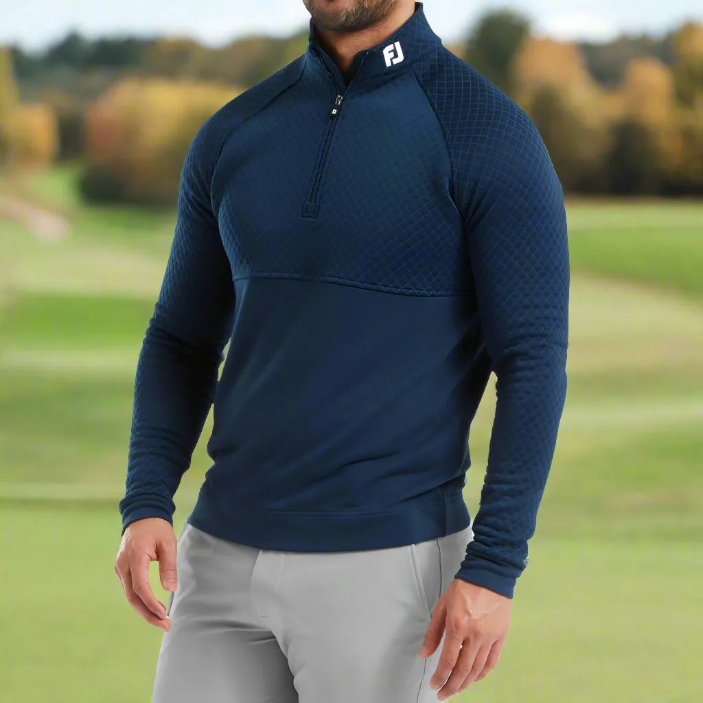 Big Savings Footjoy Jacquard Thermal 1/4 Zip Chillout - Navy