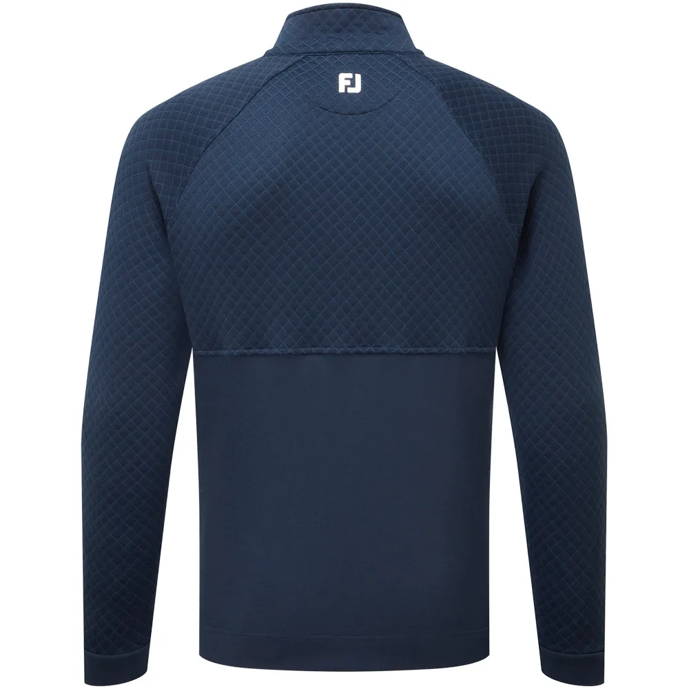 Footjoy Jacquard Thermal 1/4 Zip Chillout - Navy Affordable Limited Time Offer