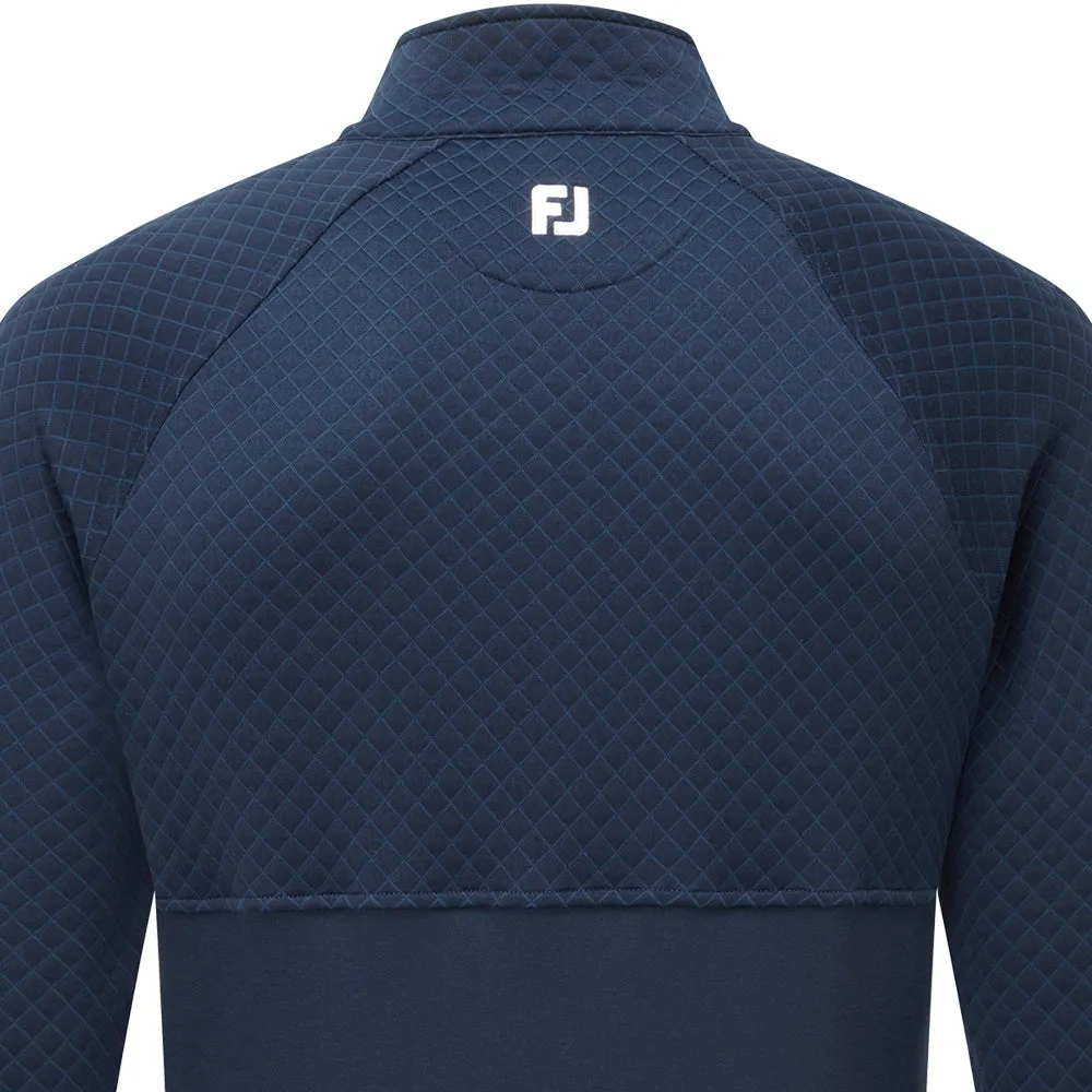 Walk with Power Footjoy Jacquard Thermal 1/4 Zip Chillout - Navy