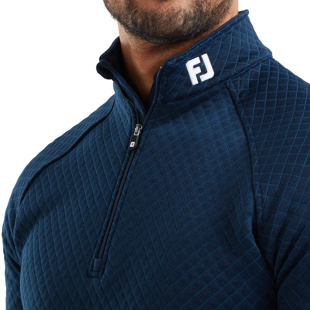 Chase What Moves You Never Just Walk Footjoy Jacquard Thermal 1/4 Zip Chillout - Navy