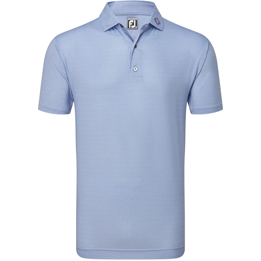 Style Meets Power Built to Move You Footjoy Octagon Print Lisle Polo Shirt - Mist