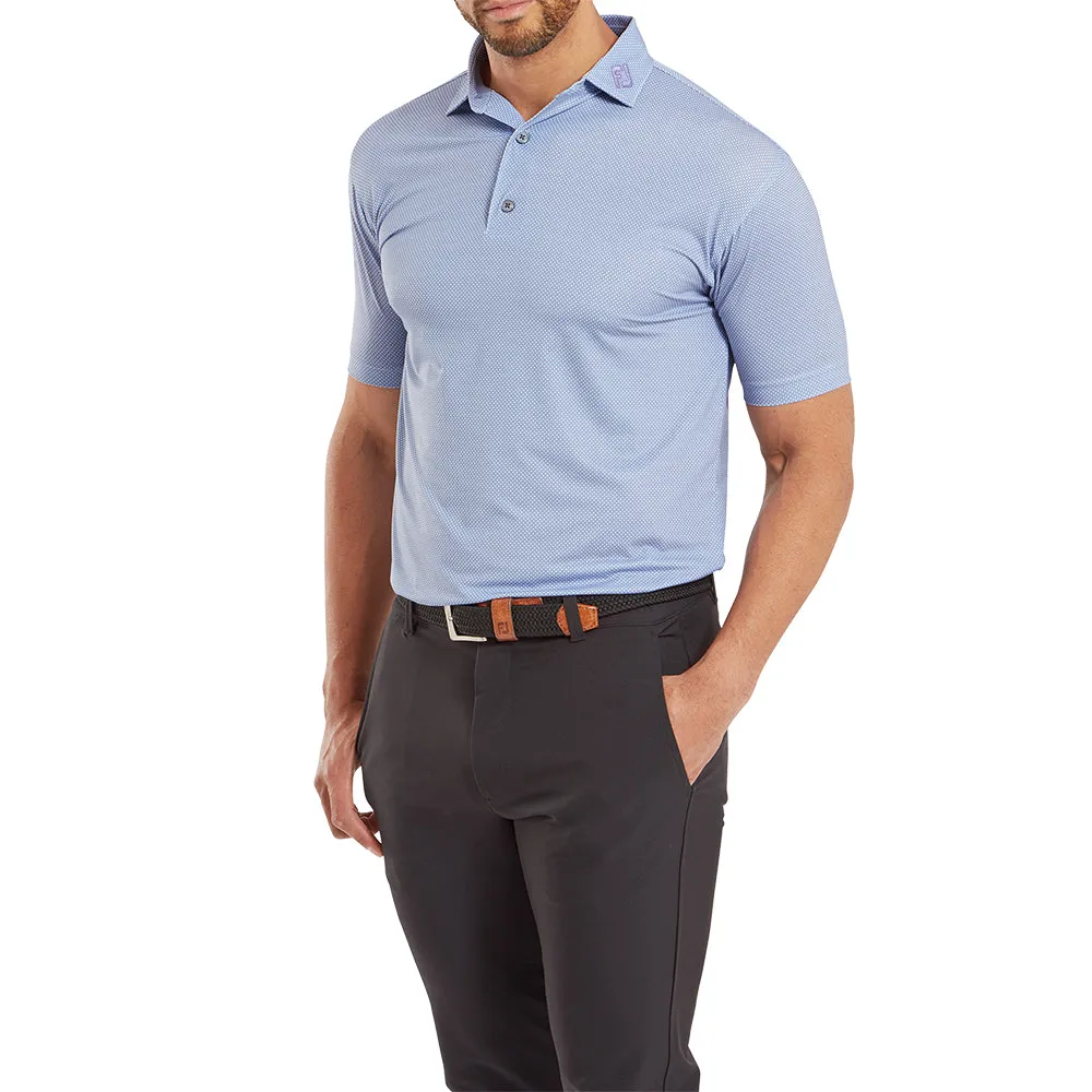 Footjoy Octagon Print Lisle Polo Shirt - Mist Winter Sale