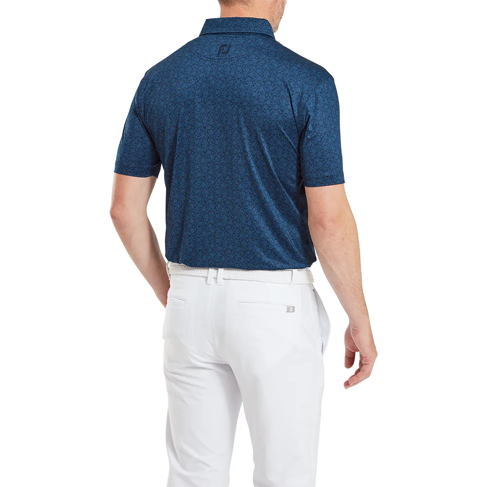 Footjoy Painted Floral Lisle Polo Shirt - Navy Deal Of The Century Hit Your Next Level