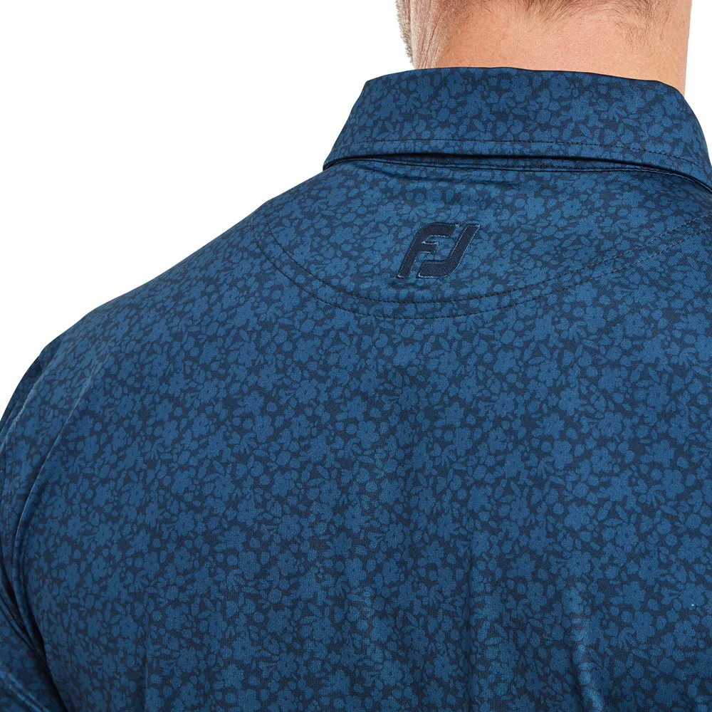 Footjoy Painted Floral Lisle Polo Shirt - Navy The Fast Lane Choice Rule the Streets