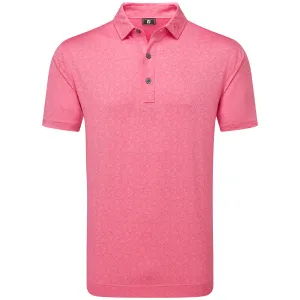 Footjoy Painted Floral Lisle Polo Shirt - Pink Lemonade Performance Unleashed