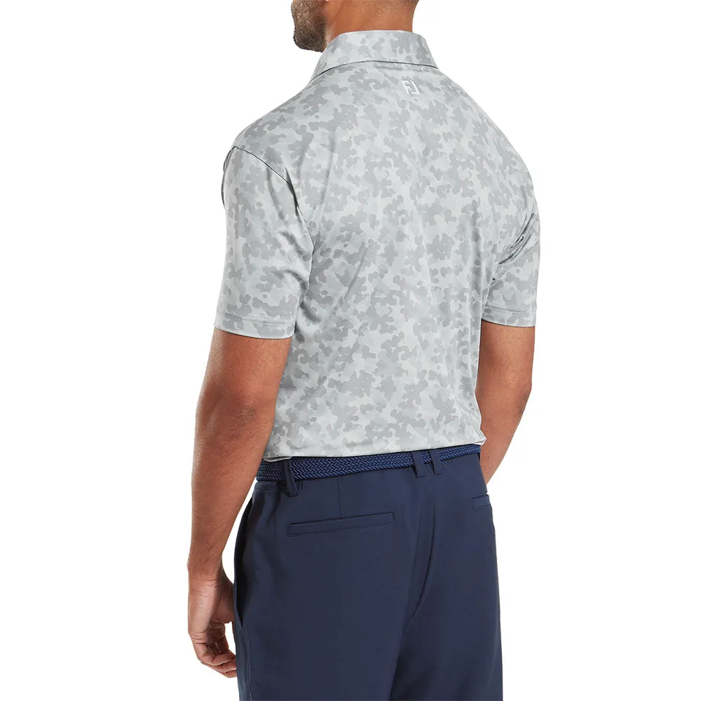 Footjoy Pop Camo Lisle Polo Shirt - Grey Break Boundaries