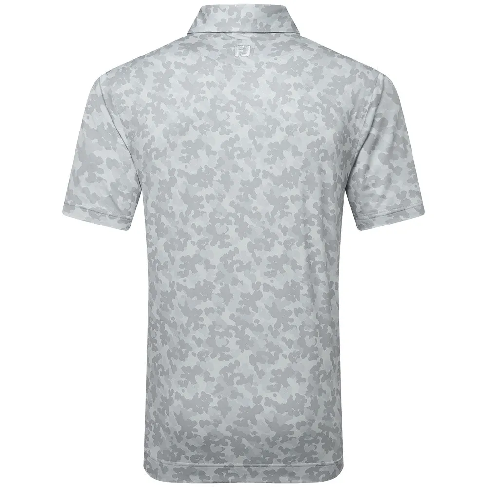 Lead with Style Born to Stand Out Footjoy Pop Camo Lisle Polo Shirt - Grey