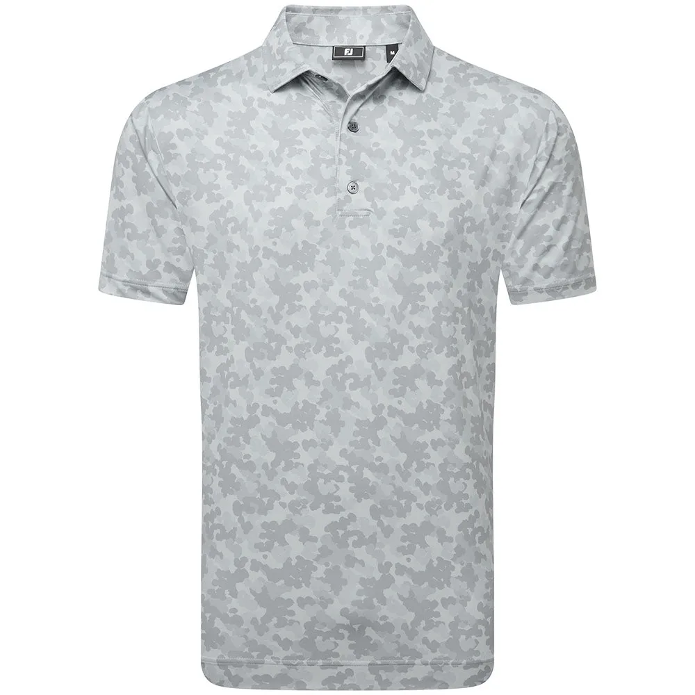 Autumn Sale Halloween Sale Footjoy Pop Camo Lisle Polo Shirt - Grey