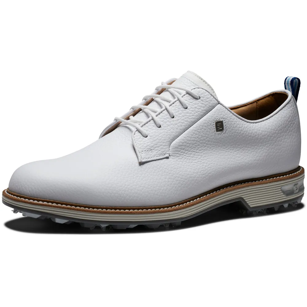 Footjoy Premiere Field Spiked Shoes - White/White/Grey Bring the Heat Great Value