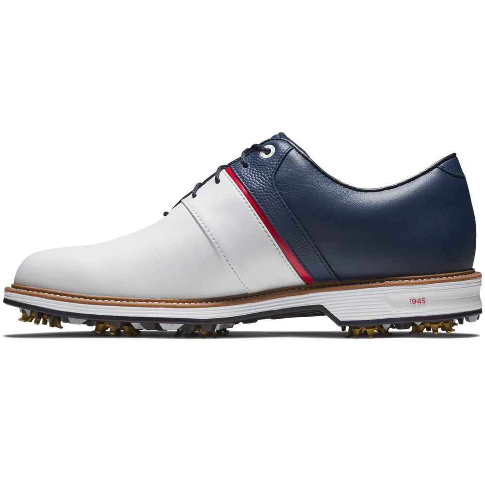Footjoy Premiere Series Packard Spiked Waterproof Shoes - Liberty Navy Walk Loud