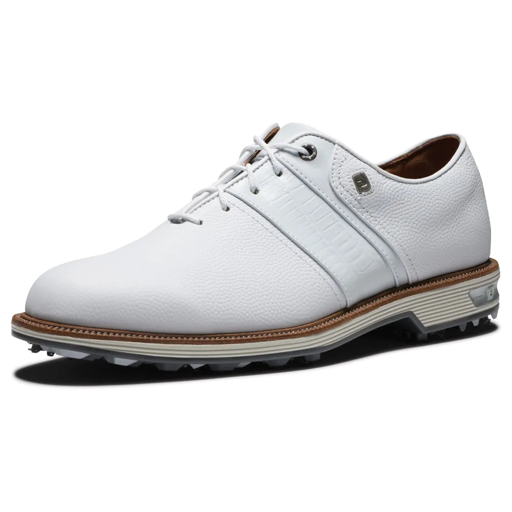 Walk Loud No Limits, Just Style Footjoy Premiere Series Packard Spiked Waterproof Shoes - White