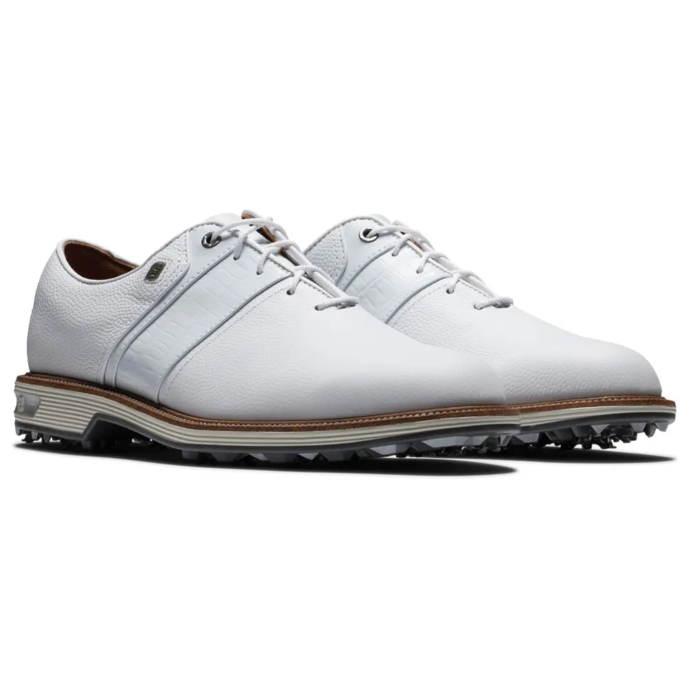 Define Your Own Way Game-Changer Footwear Footjoy Premiere Series Packard Spiked Waterproof Shoes - White