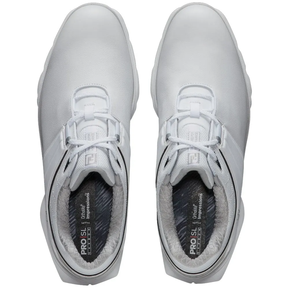 Step into the Beat Footjoy Pro Sl Carbon Spikeless Shoes - White/Carbon