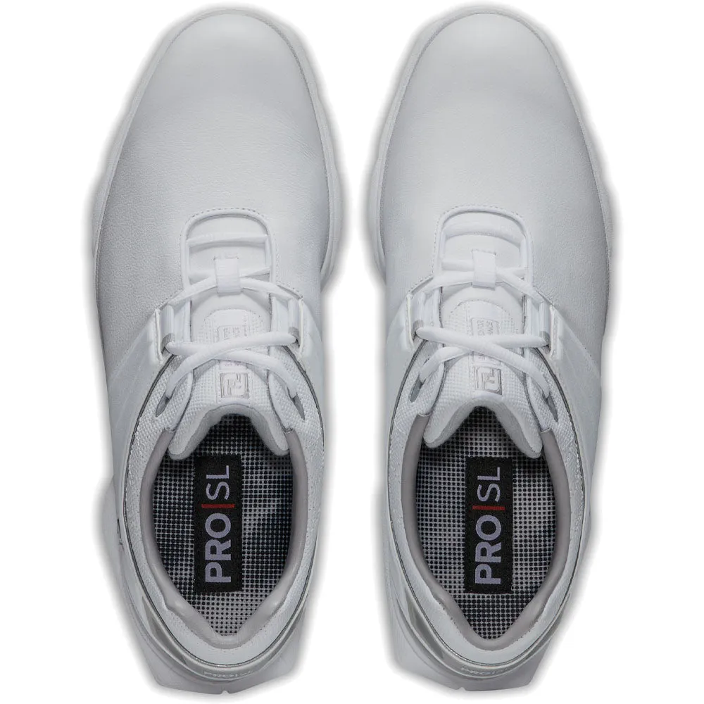 Footjoy Pro Sl Waterproof Spikeless Shoes - White/Grey Memorial Day Sale Spring Sale