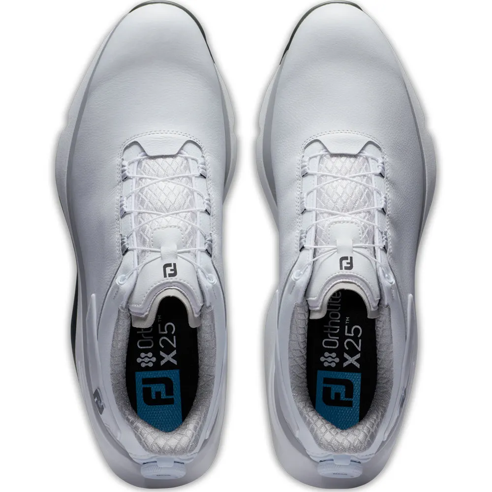 Back To School Sale Feel the Energy Footjoy Pro Slx Boa Spikeless Waterproof Shoes - White/White/Grey