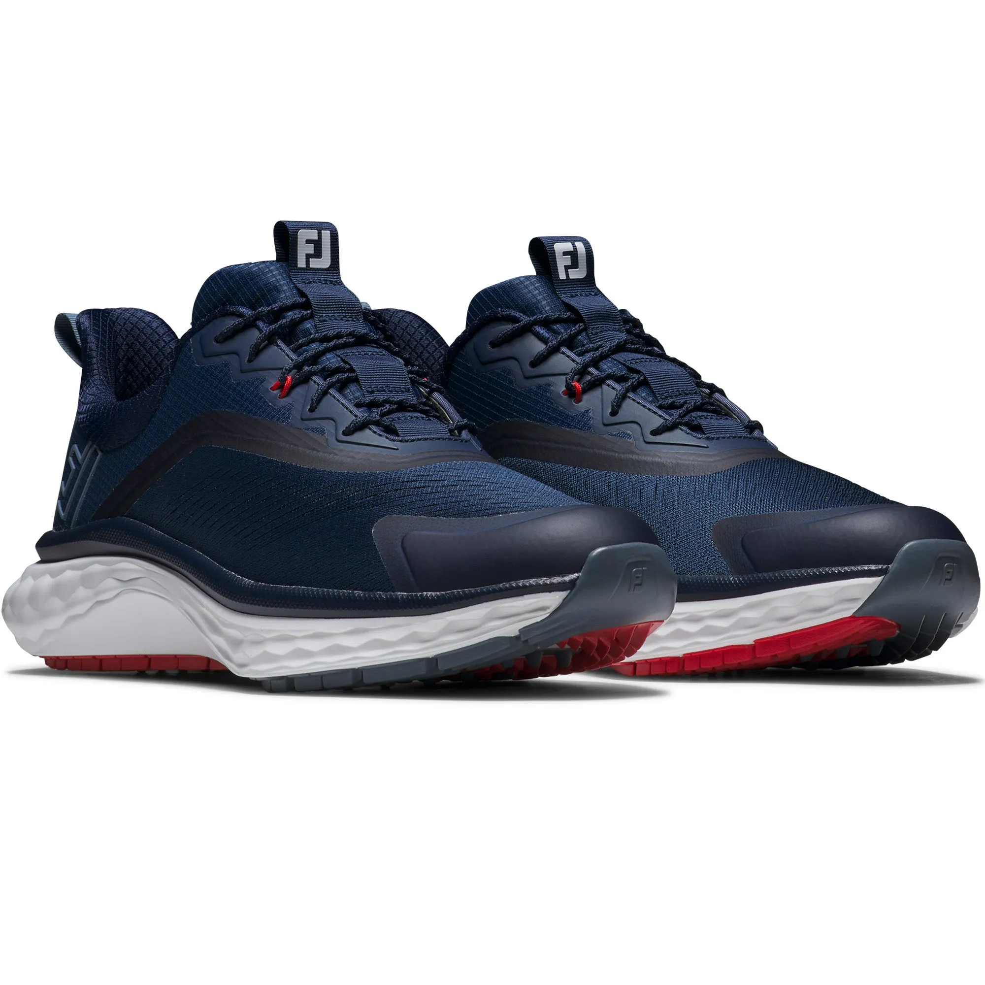 Footjoy Quantum Ltd Edition Spikeless Waterproof Shoes - Navy/White/Red Born to Stand Out