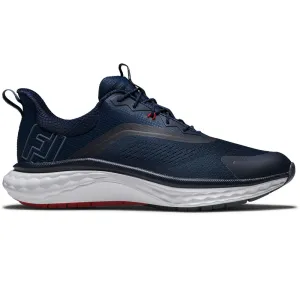 Footjoy Quantum Ltd Edition Spikeless Waterproof Shoes - Navy/White/Red Affordable Loud Looks, Smooth Moves