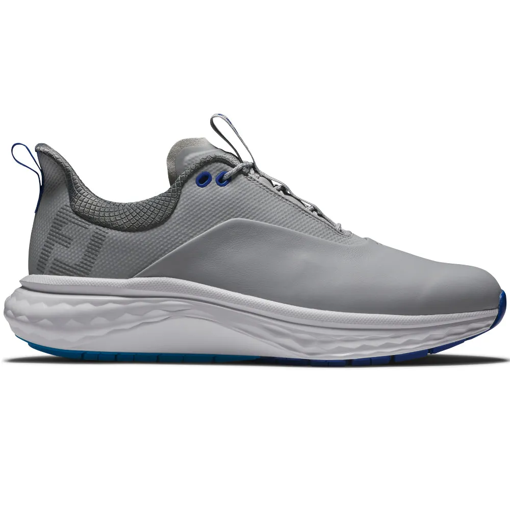 Footjoy Quantum Spikeless Waterproof Shoes - Grey/White/Blue Economical Gear Up and Go
