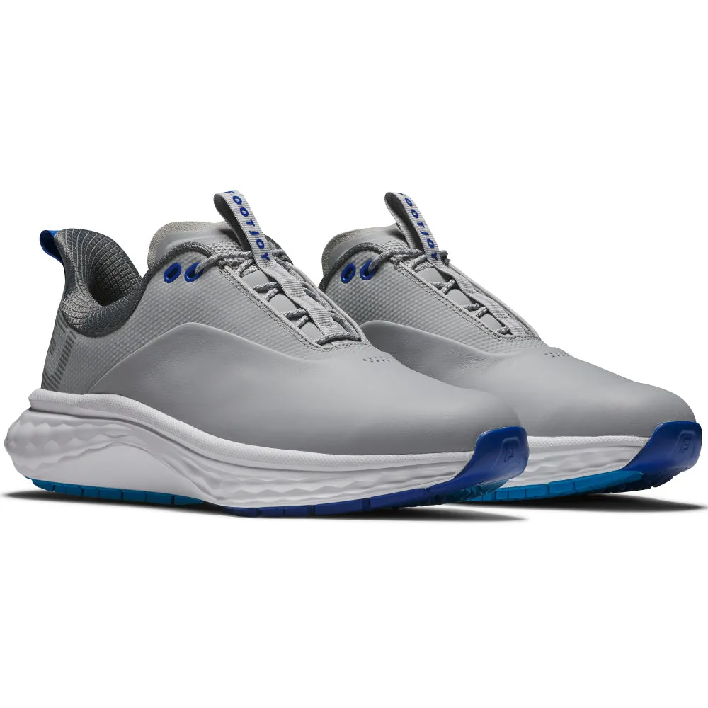 Footjoy Quantum Spikeless Waterproof Shoes - Grey/White/Blue Own the Streets Deal Of The Century