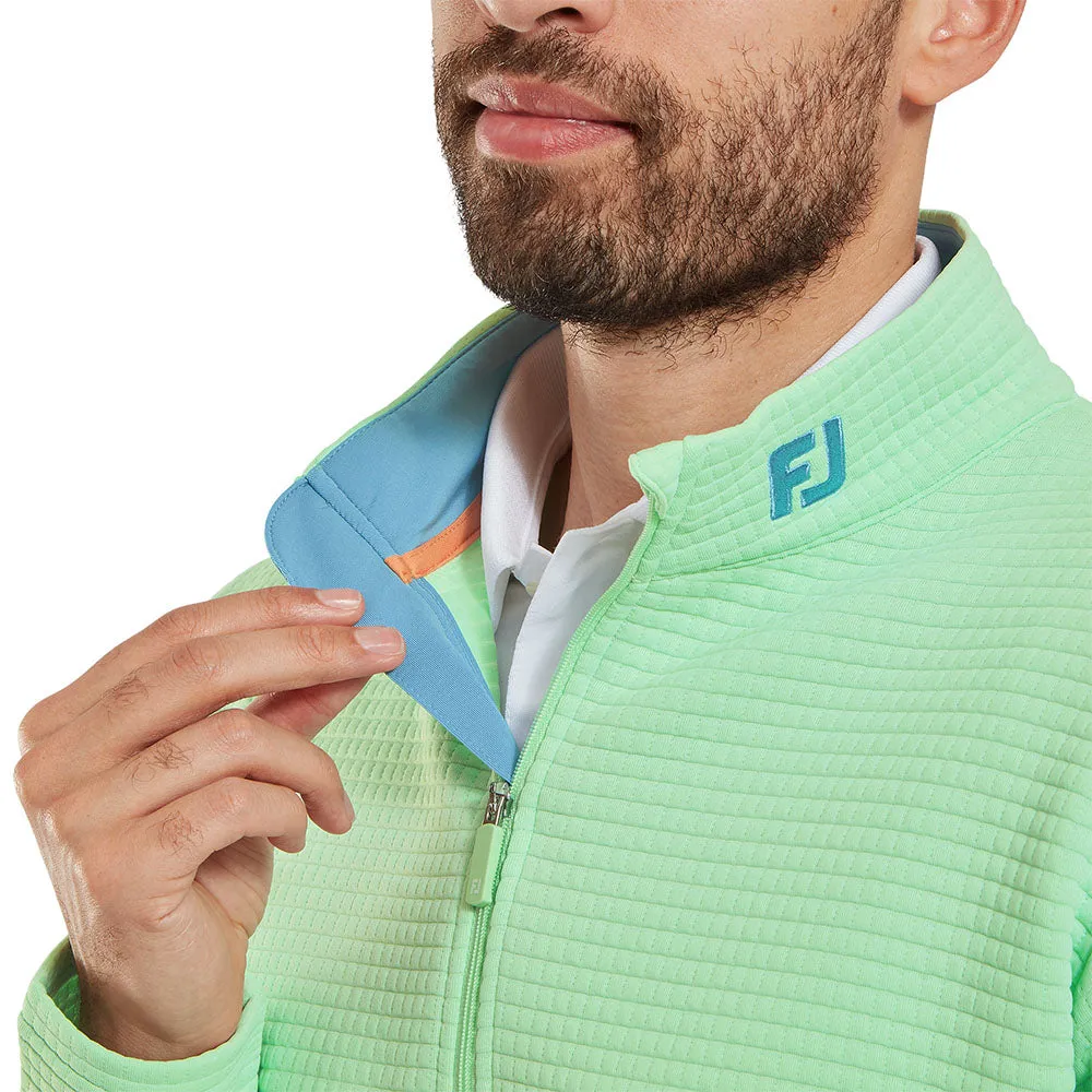 Footjoy Quilt Texture Chill-Out Pullover - Pistachio Step Into Strength