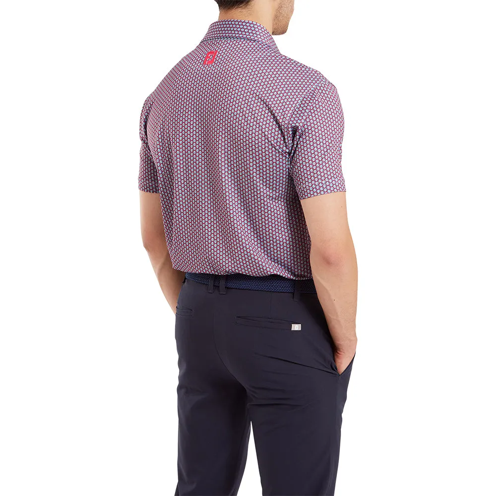 Footjoy Scallop Shell Foulard Polo Shirt - Coral Red Memorial Day Sale Economical