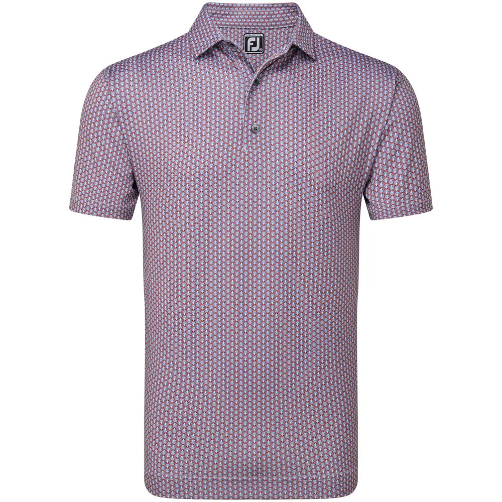 Flash Sale Made to Move Footjoy Scallop Shell Foulard Polo Shirt - Coral Red