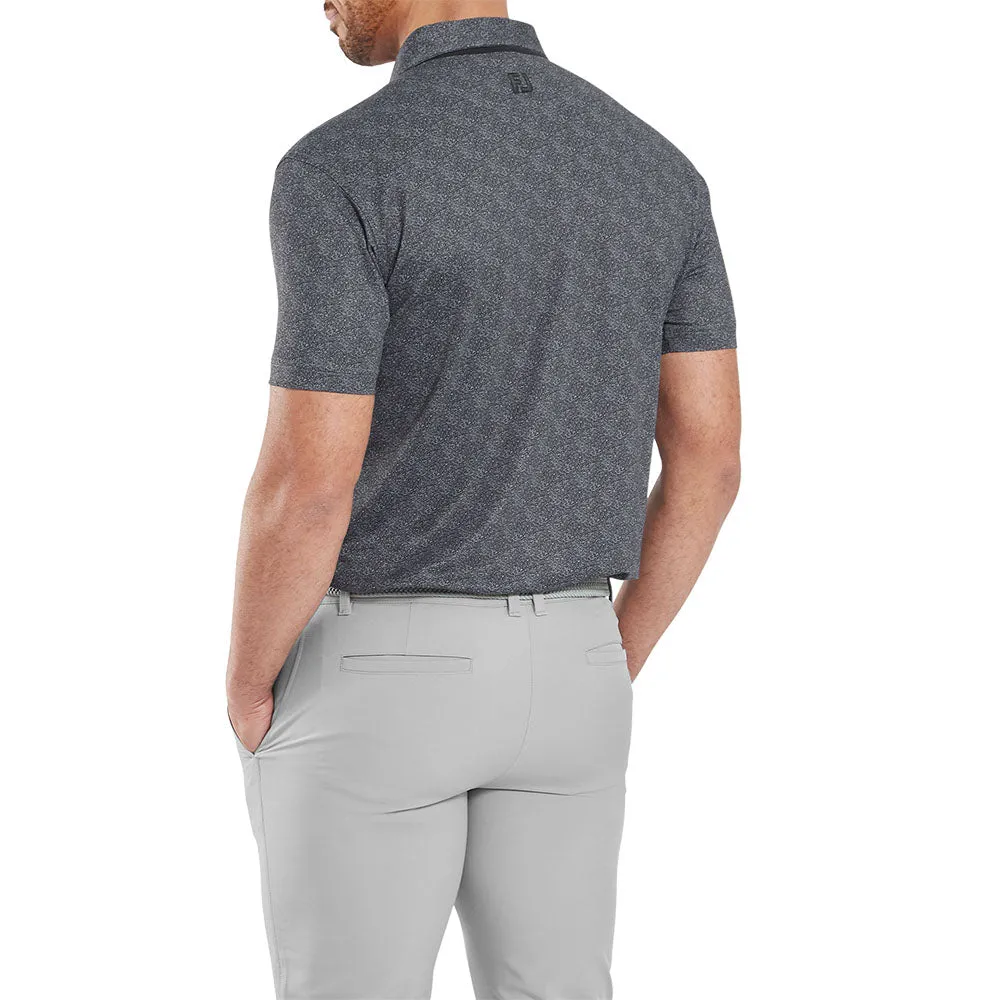 Footjoy Speckle Print Pique Polo Shirt - Black/Flint Bring the Heat Black Friday Sale