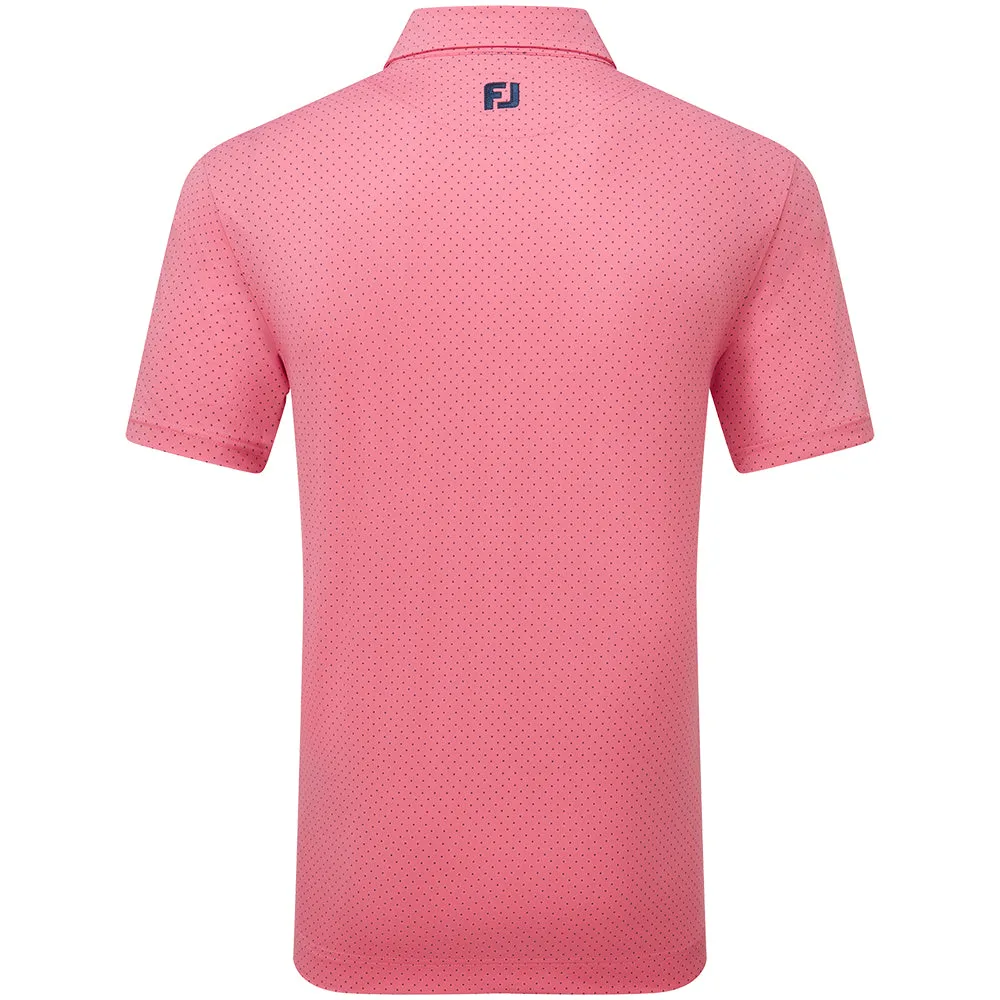 Not for the Ordinary Halloween Sale Footjoy Stretch Lisle Dot Print Polo Shirt - Pink Lemonade