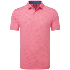 Labor Day Sale Own the Vibe Footjoy Stretch Lisle Dot Print Polo Shirt - Pink Lemonade