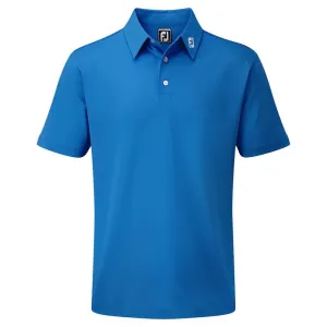 Footjoy Stretch Pique Solid Athletic Polo Shirt - Cobalt Be Unstoppable Walk Tall