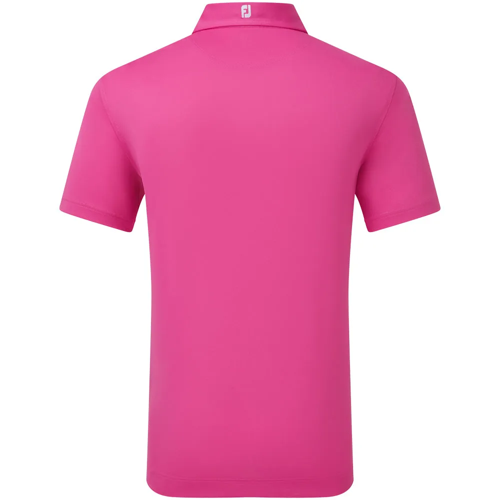 Footjoy Stretch Pique Solid Athletic Polo Shirt - Hot Pink Holiday Sale
