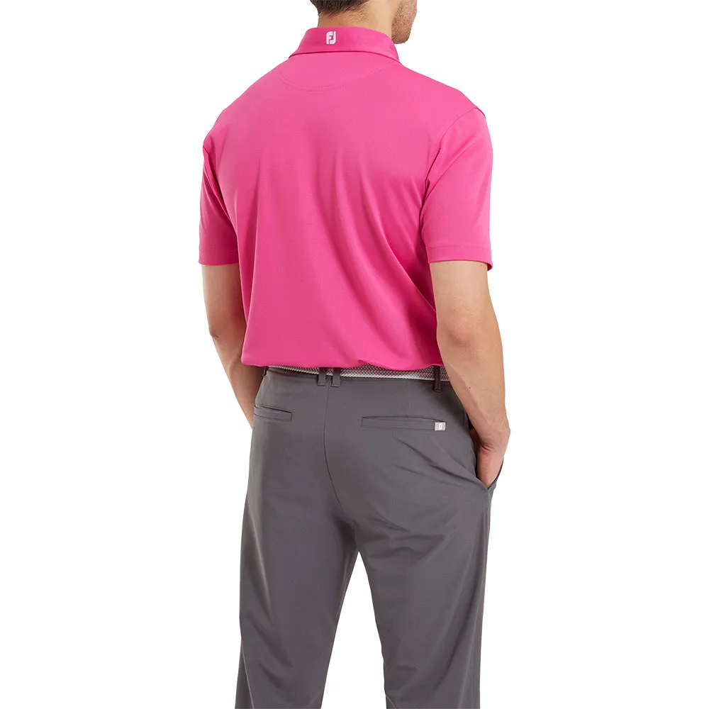 Footjoy Stretch Pique Solid Athletic Polo Shirt - Hot Pink Define Your Own Way Lead with Style