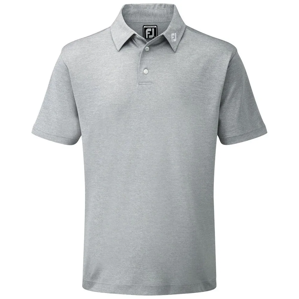 Gear Up and Go Footjoy Stretch Pique Solid Colour Polo Shirt - Heather Grey