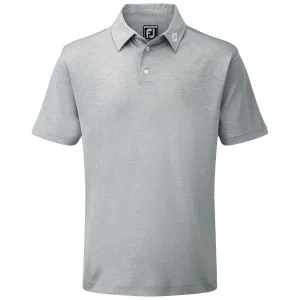 Gear Up and Go Footjoy Stretch Pique Solid Colour Polo Shirt - Heather Grey