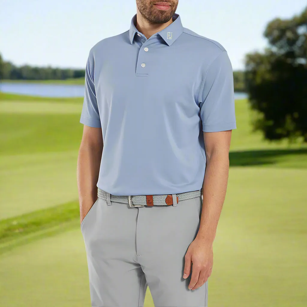 Footjoy Stretch Pique Solid Polo Shirt - Blue Jay Step Out Boldly Big Savings