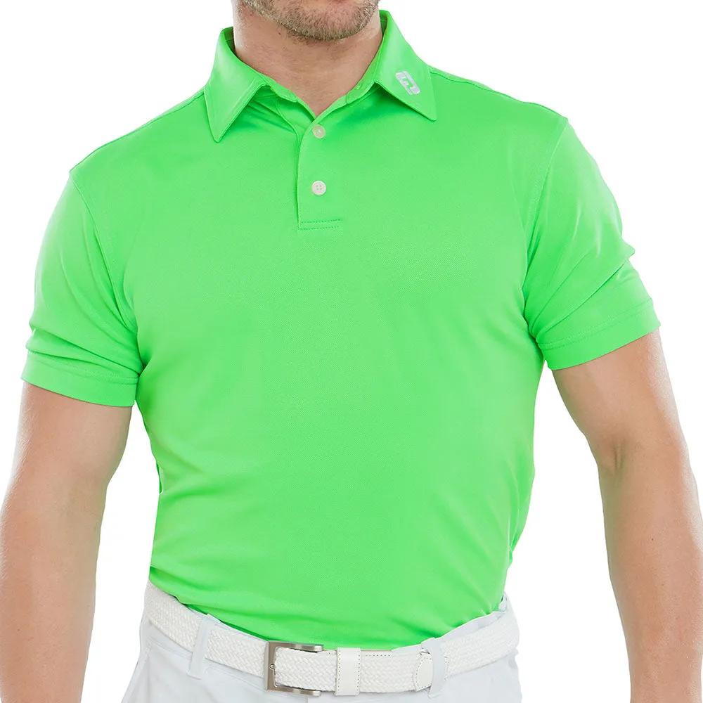 Footjoy Stretch Pique Solid Polo Shirt - Green Footwear for the Fearless