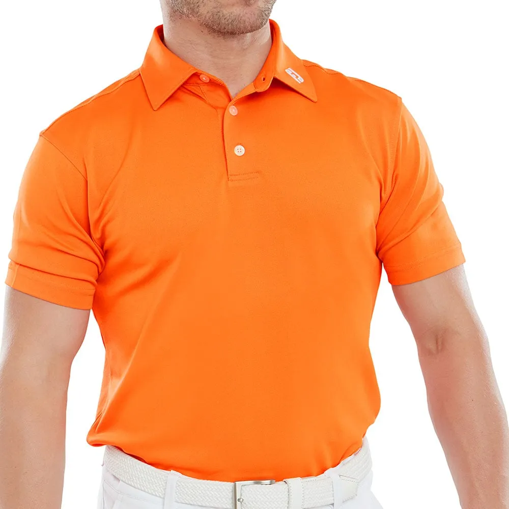 Footjoy Stretch Pique Solid Polo Shirt - Orange Black Friday Sale
