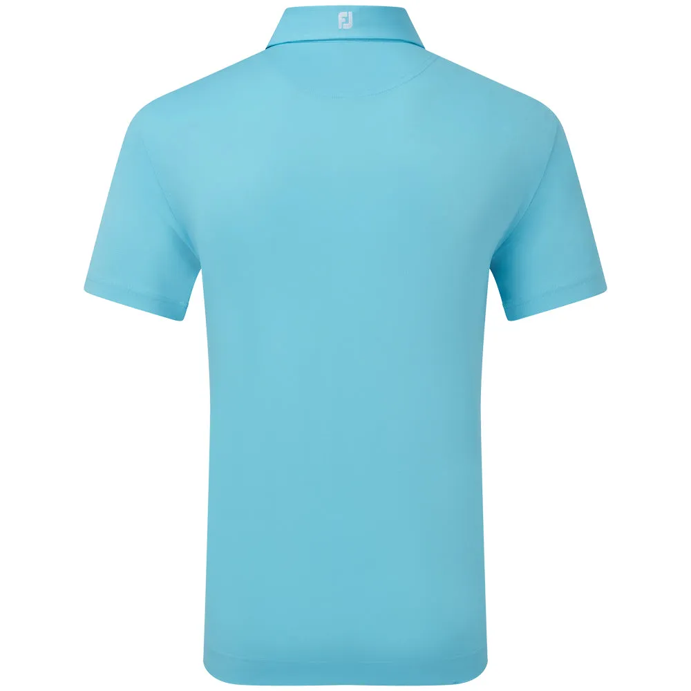 The Fast Lane Choice Footjoy Stretch Pique Solid Polo Shirt - Riviera Blue