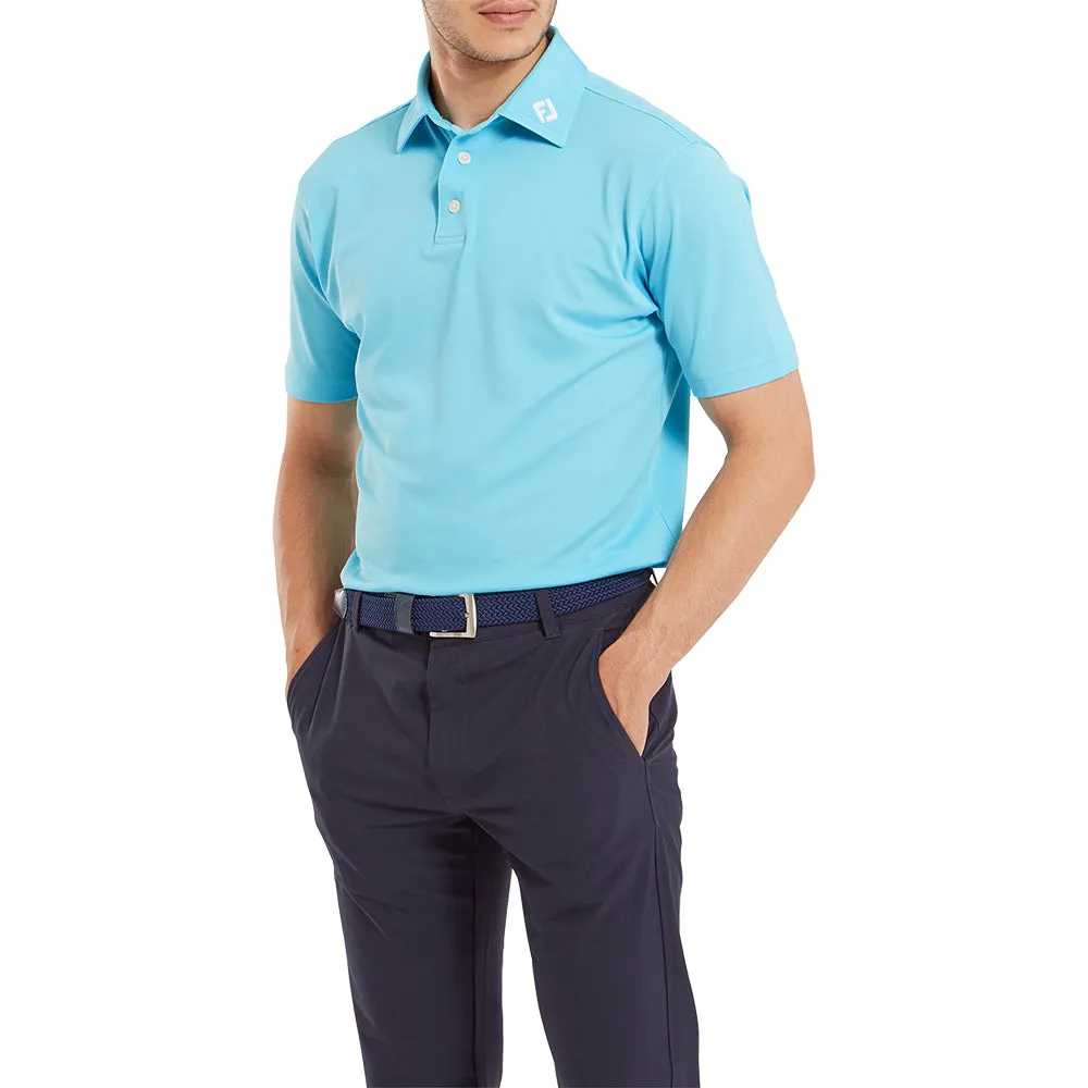 Stay in Motion Footwear for the Fearless Footjoy Stretch Pique Solid Polo Shirt - Riviera Blue