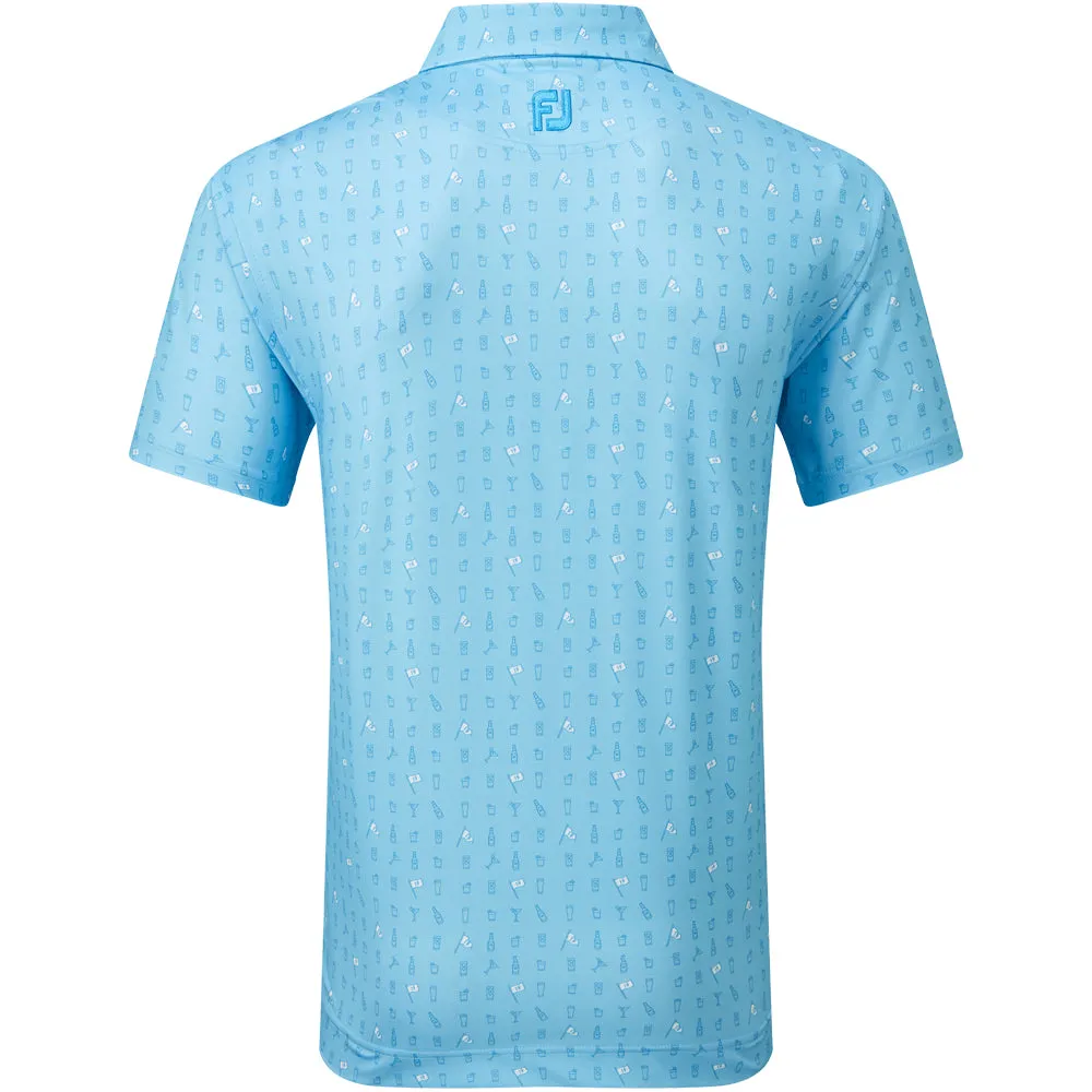 Footjoy The 19Th Hole Lisle Polo Shirt - Blue Sky Built for the Bold Lead with Style