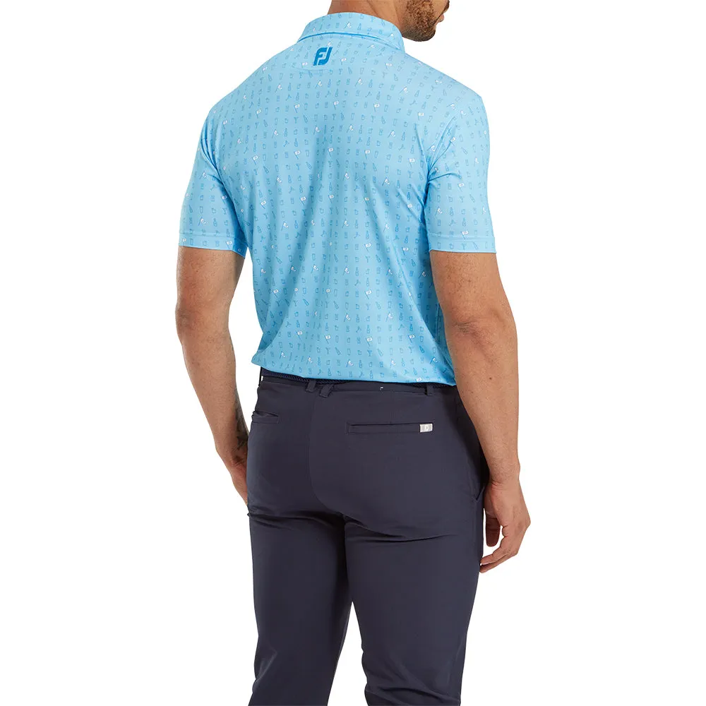 Footjoy The 19Th Hole Lisle Polo Shirt - Blue Sky Own the Streets