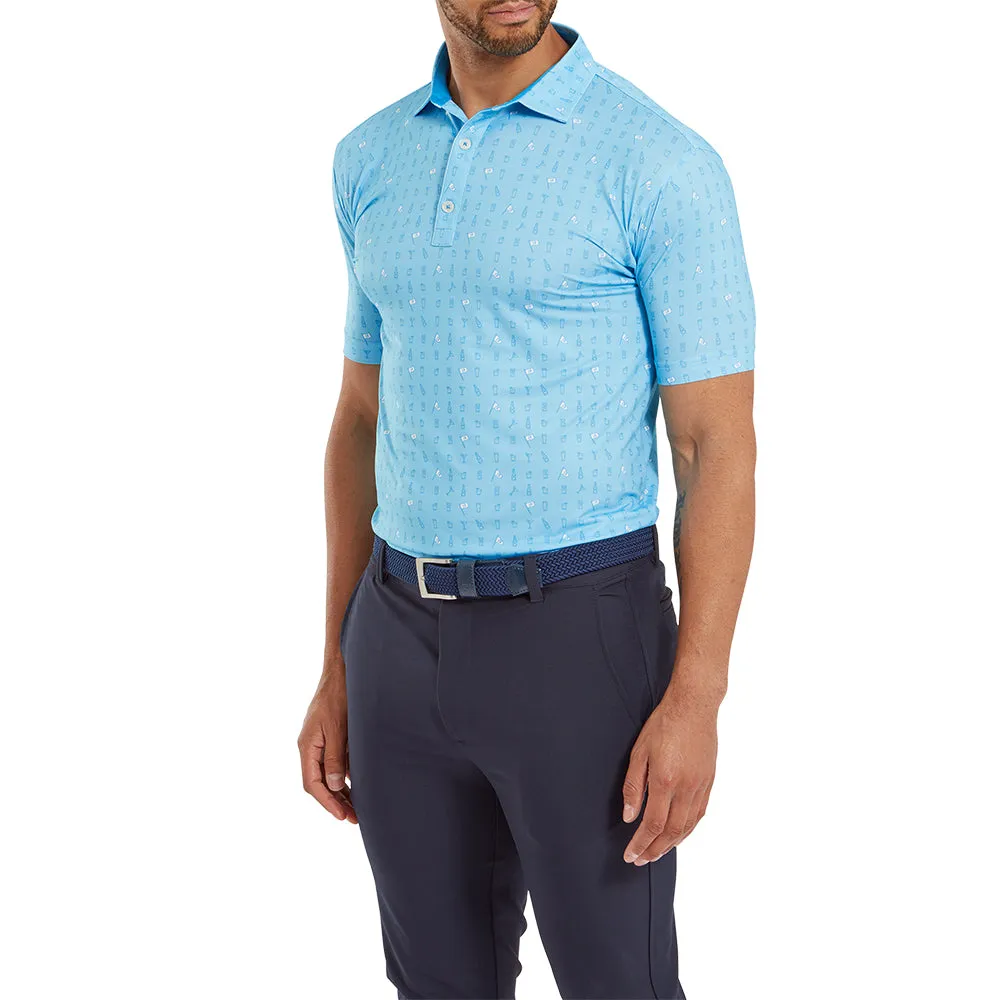 Own the Vibe Footjoy The 19Th Hole Lisle Polo Shirt - Blue Sky