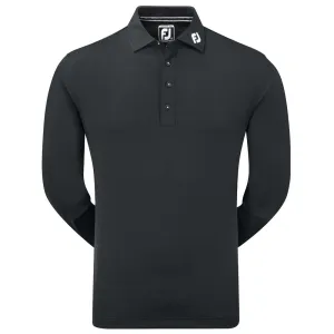 Feel the Energy Loud Looks, Smooth Moves Footjoy Thermolite Long Sleeve Smooth Pique Polo Shirt - Black
