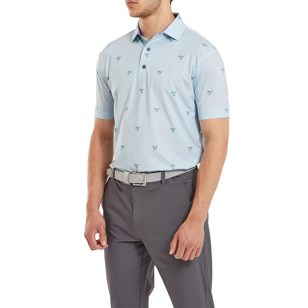Footjoy Thistle Print Lisle Polo Shirt - Mist Memorial Day Sale Empower Your Journey