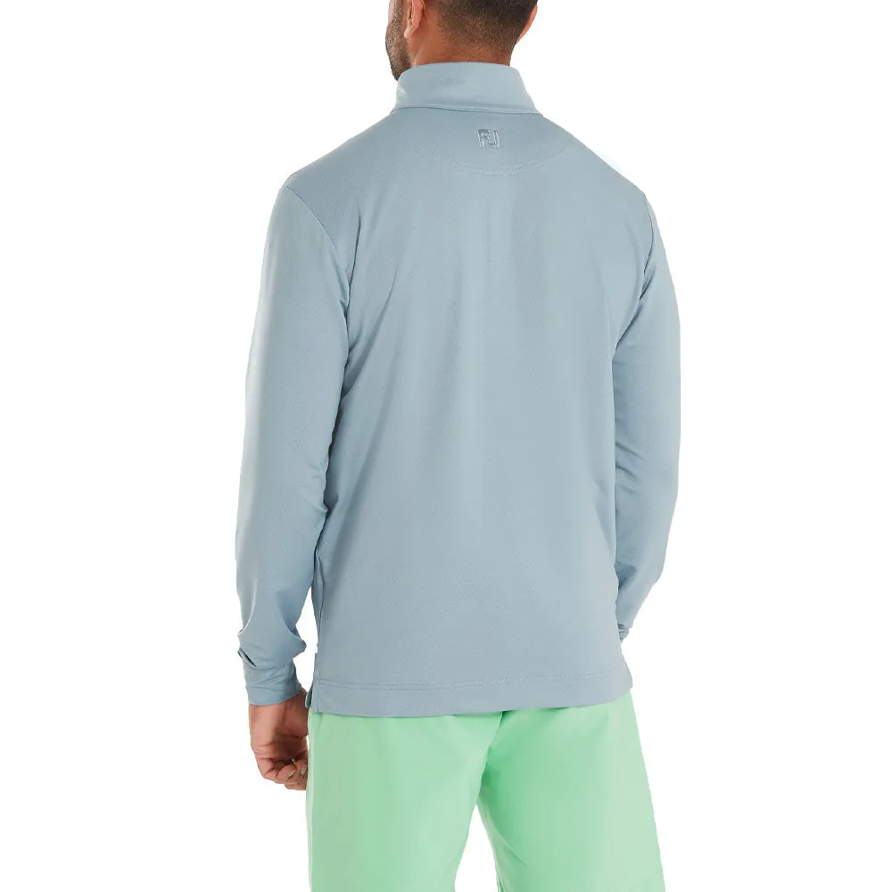 Footjoy Tonal Deco Diamond Chillout 1/4 Zip - Steel Blue Steal Budget Friendly
