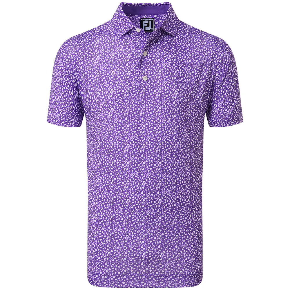 Footjoy Tossed Tulips Polo Shirt - Violet/White Memorial Day Sale Black Friday Sale